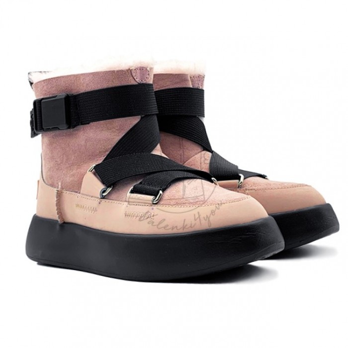 Купить угги — ботинки UGG Boom Buckle Boot - Pink Crystal для
